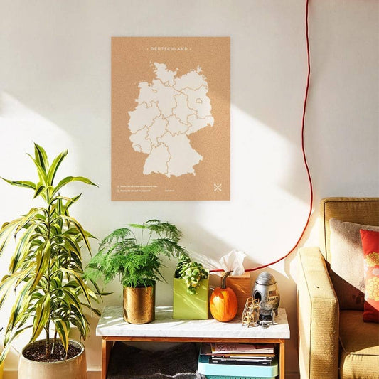 Mapa de corcho - Woody Map Natural Alemania - Misswood